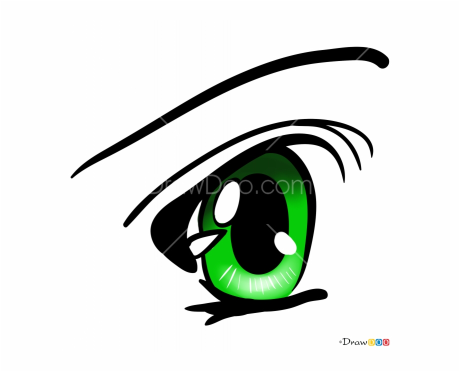 Draw Anime Eyes Green Eye Draw Png - Clip Art Library