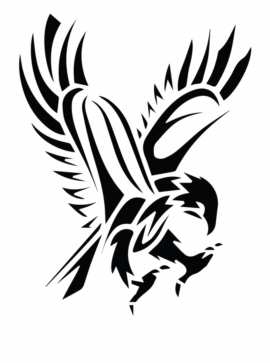 Drawn Falcon Cool Hawk Stencil