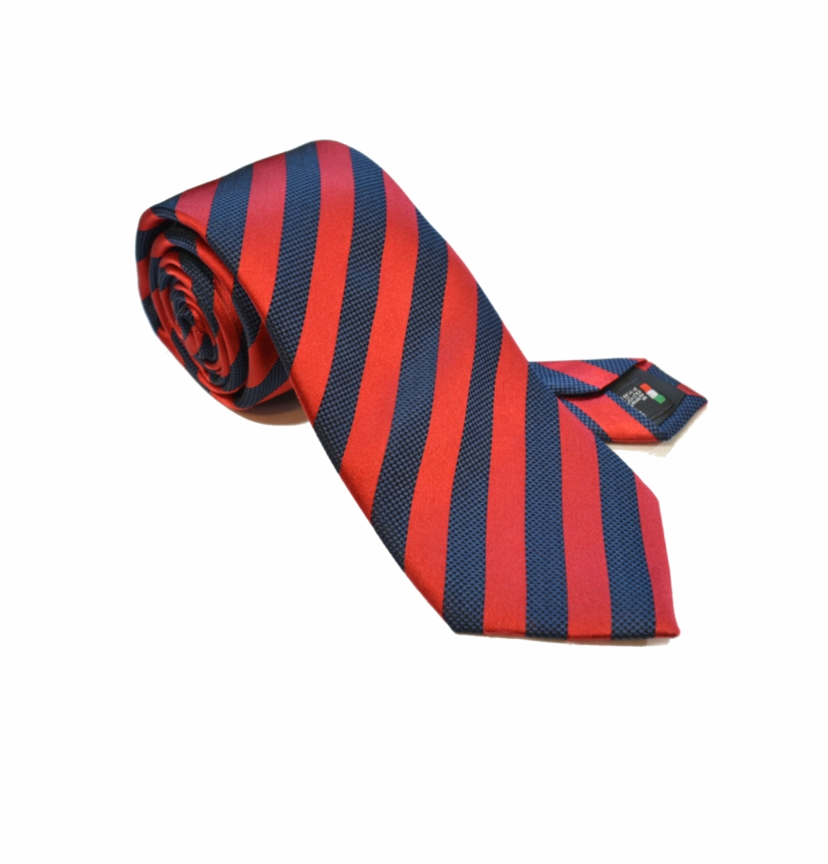 Red And Blue Striped Tie