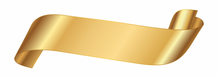 transparent background gold ribbon png
