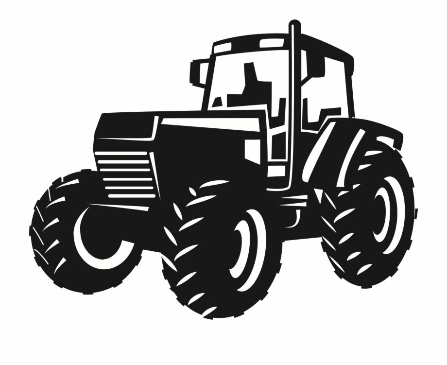 John Deere Clipart Tructor Tractor Png Black And