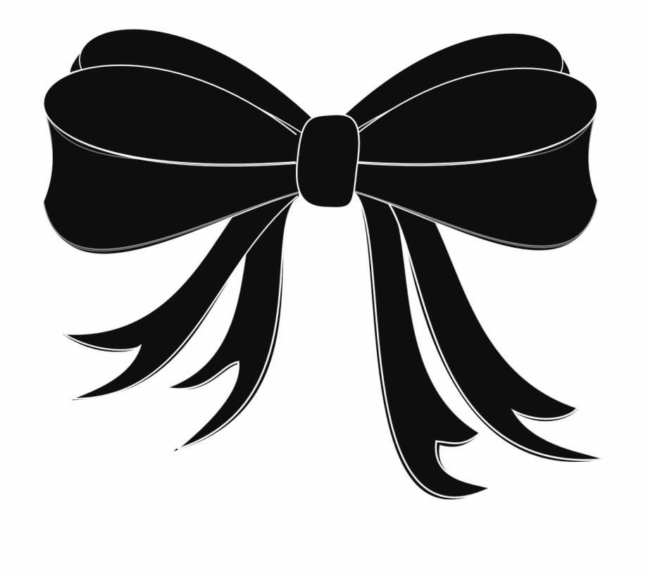 Bow Tie Black Ribbon Elegant Png Image Black