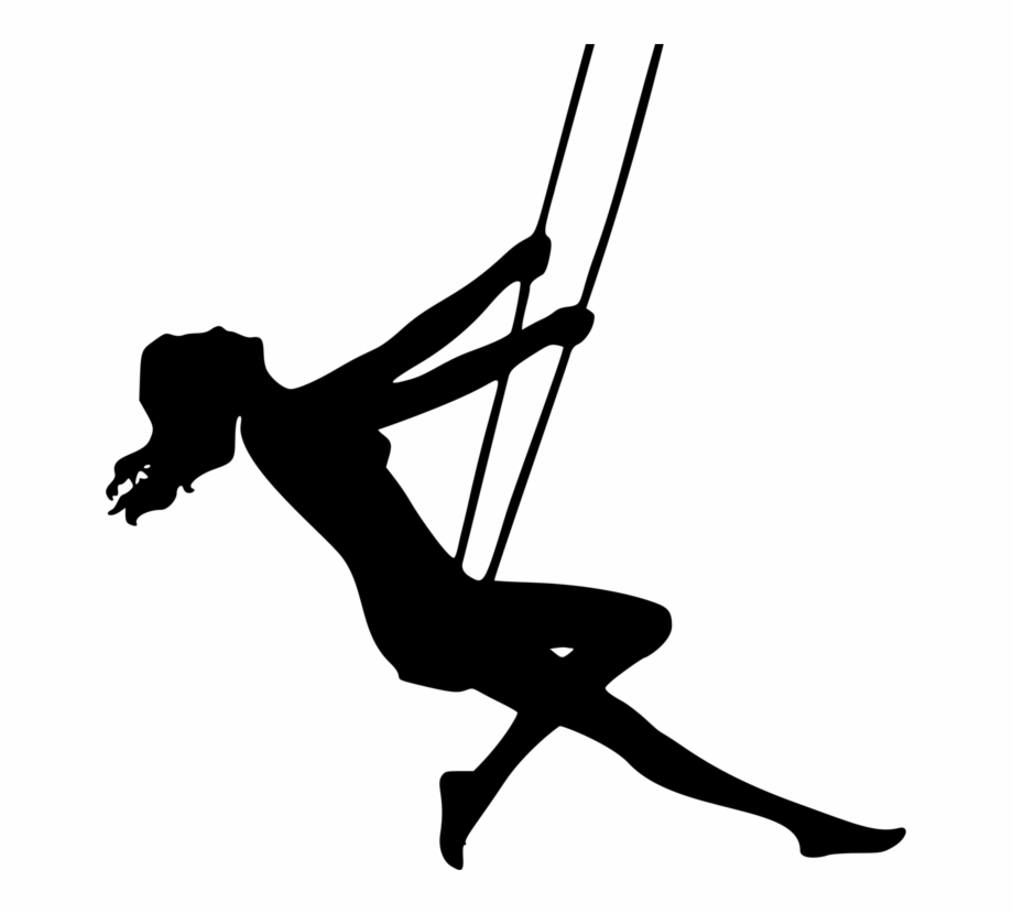 Silhouette Swing Girl Child Woman Girl On Swing