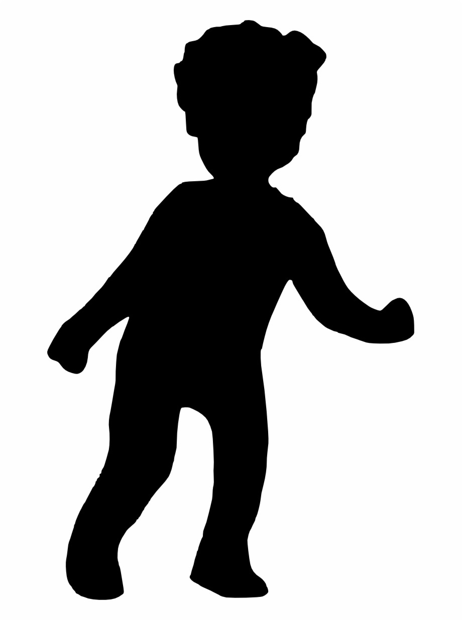 silhouette boy transparent background
