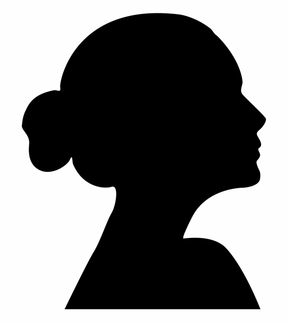 black woman head silhouette
