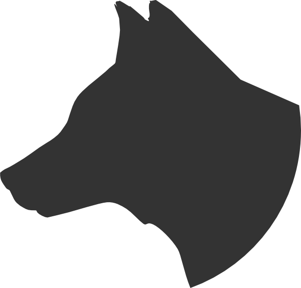 wolf head profile silhouette
