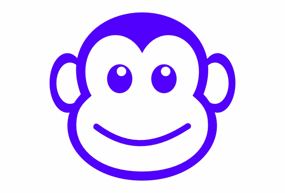 Monkey Face Clipart Black And White