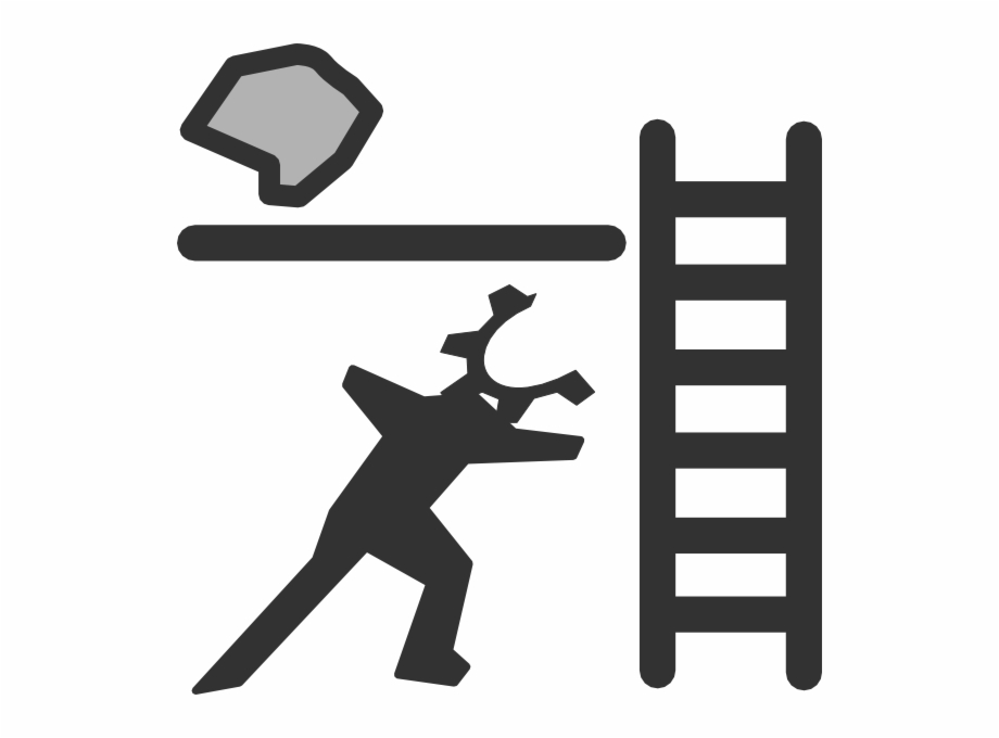 Vector Stock Climbing A Ladder Clipart