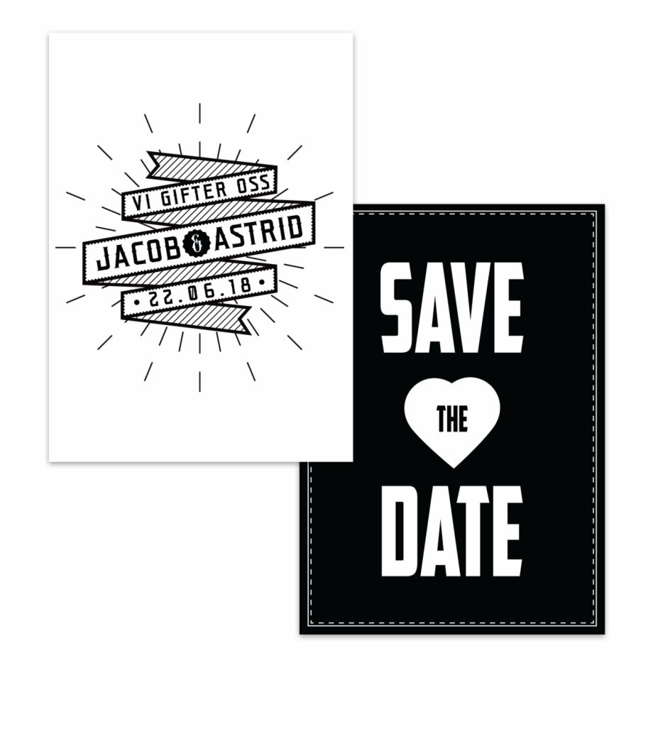 Vintage Typography Save The Date Poster