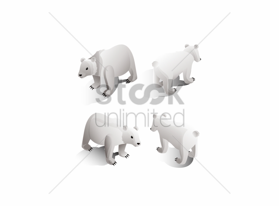 Polar Bear Clipart Side View Isometric Polar Bear
