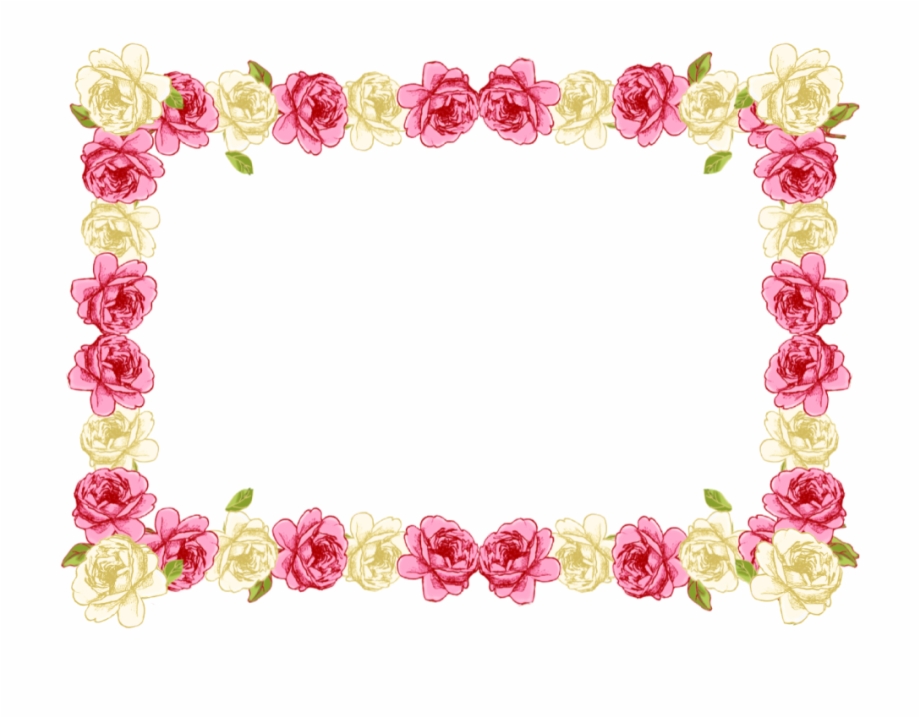 Pink Floral Border Png Image With Transparent Background