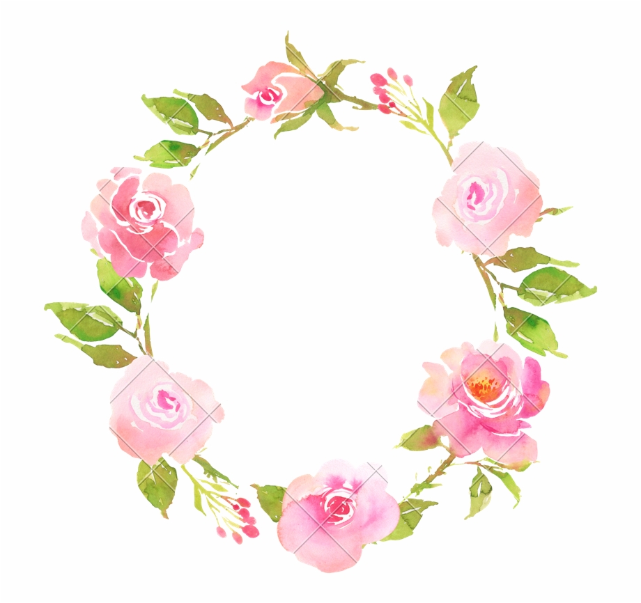 pink flower wreath png
