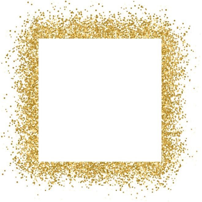 Gold Glitter Frame Png