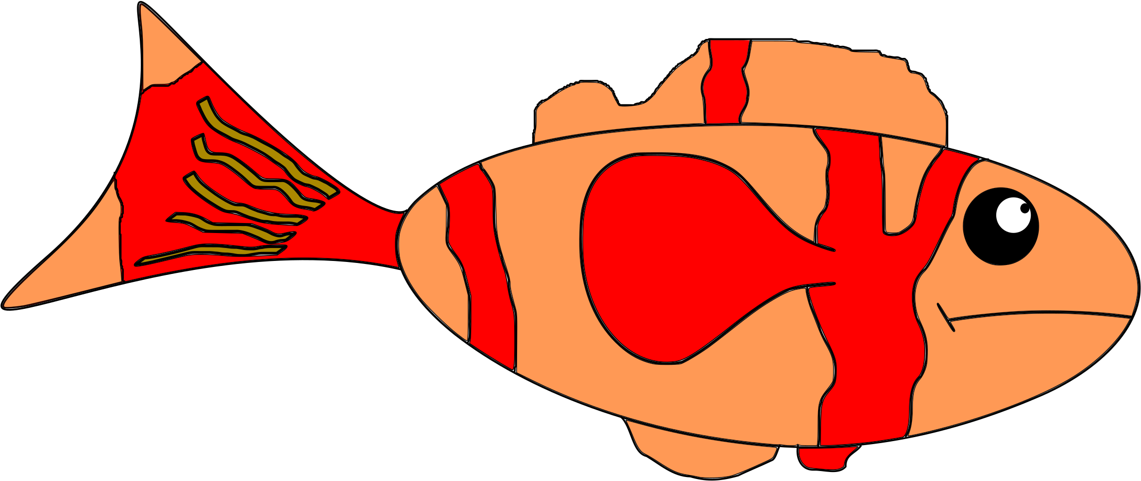 Goldfish Clipart Colored Sad Fish Png Clipart