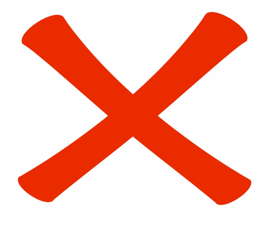 X Mark Png Png Download Transparent Background Red