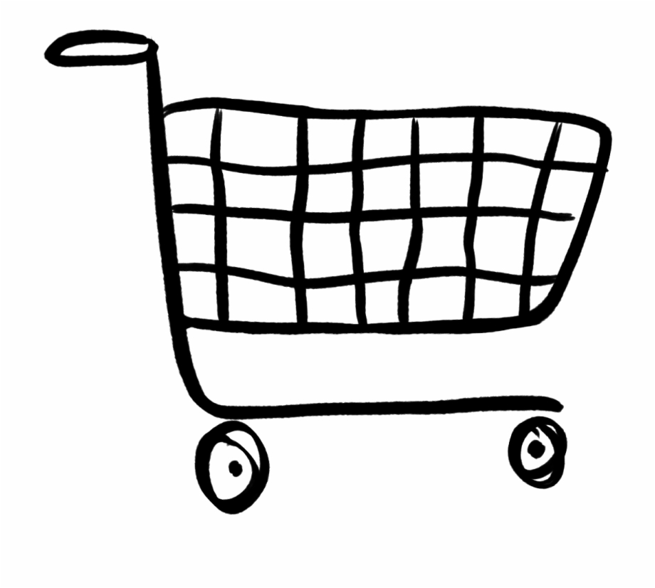 Shopping Cart Icon Carrito Blanco Y Negro