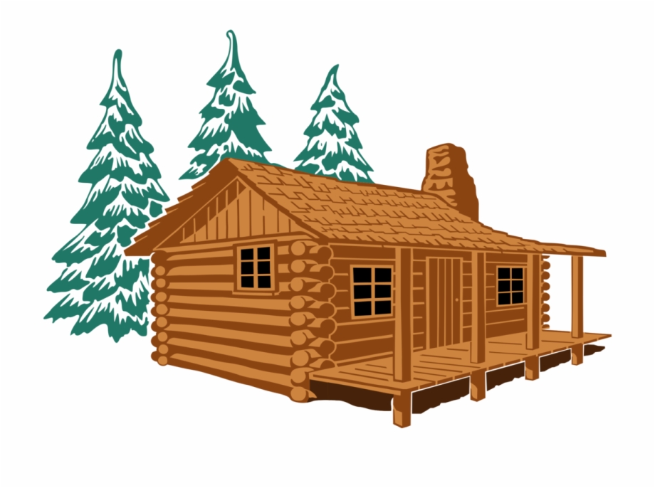 Log Cabin House Cottage Rustic Cartoon Clipart Cabin