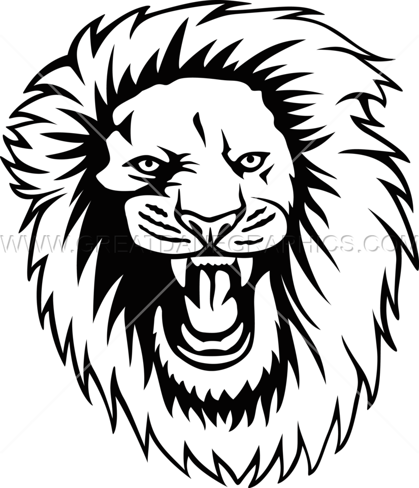 lion roar face drawing
