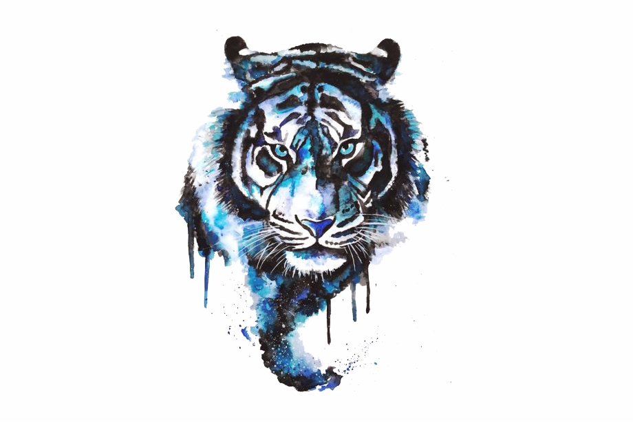 Tattoo Art Watercolor Tiger Painting Drawing Clipart Watercolour