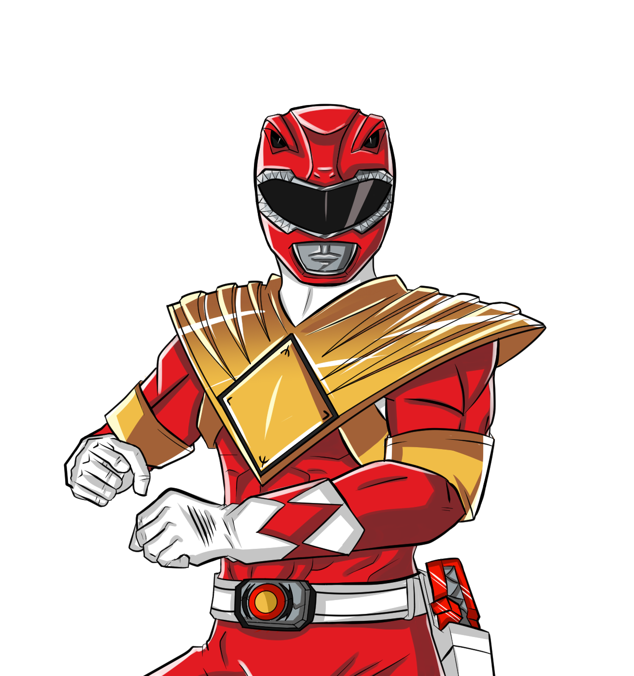 red power ranger png.