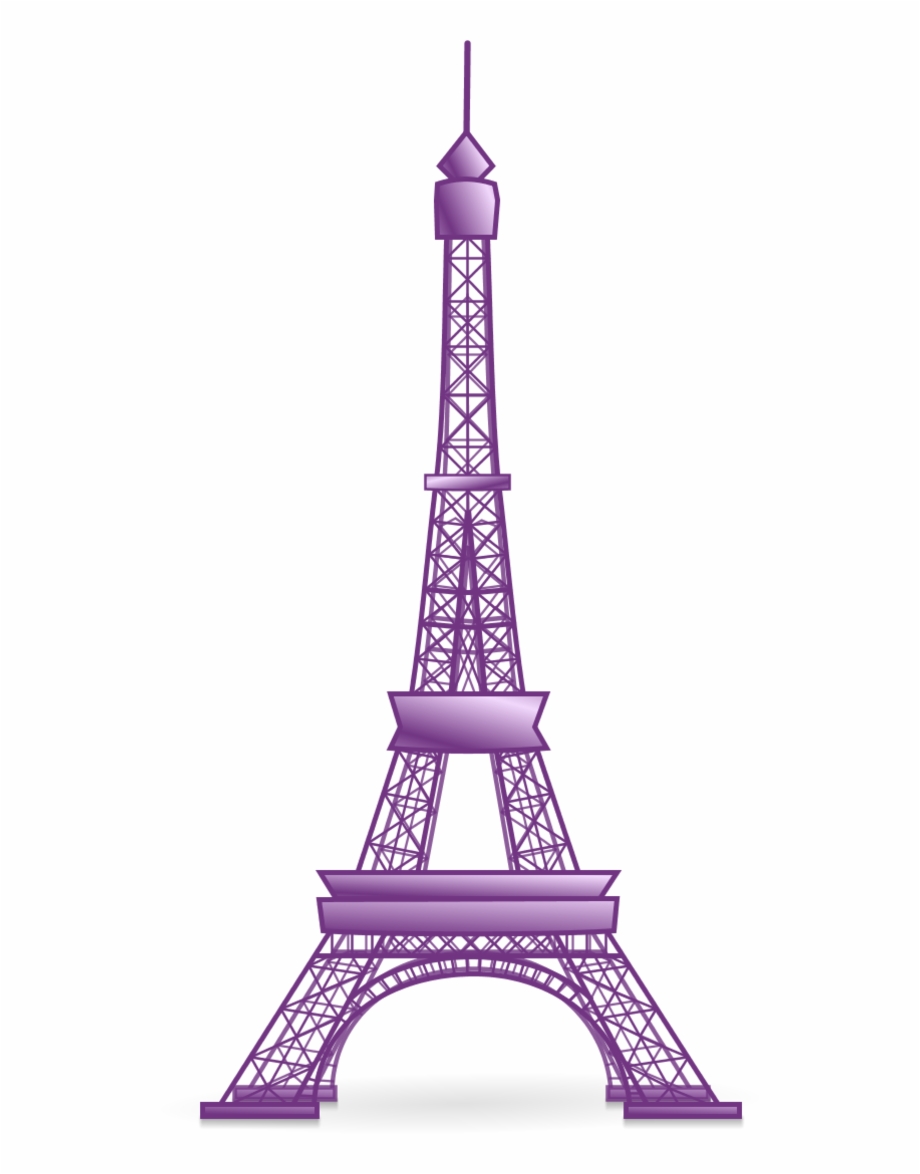 Vector Clip Art Eiffel Tower Clipart Purple