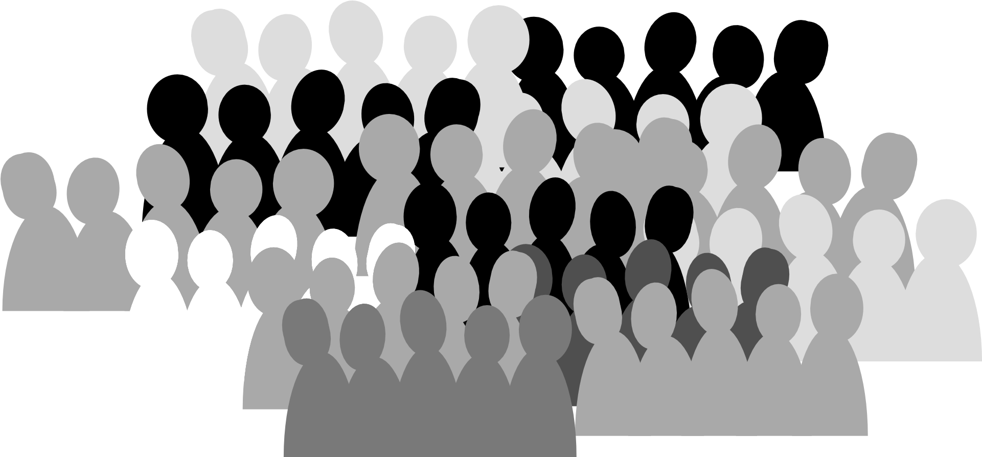 Crowd Silhouette - audience silhouette png download - 960*400 - Free