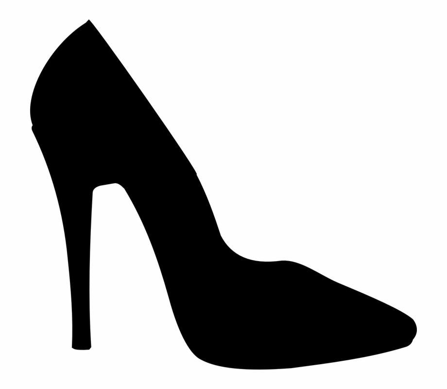 High Heel Shoe Png Black And White Transparent