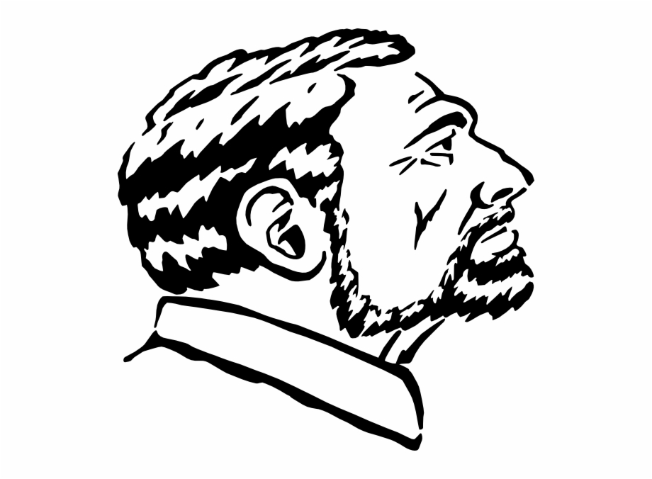 Person Male Head Profile Clipart