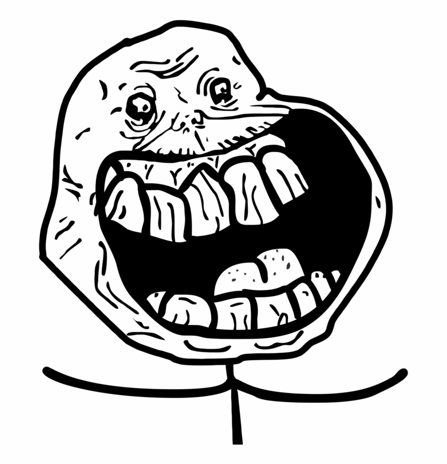 Troll Face Png Image Forever Alone Happy Meme