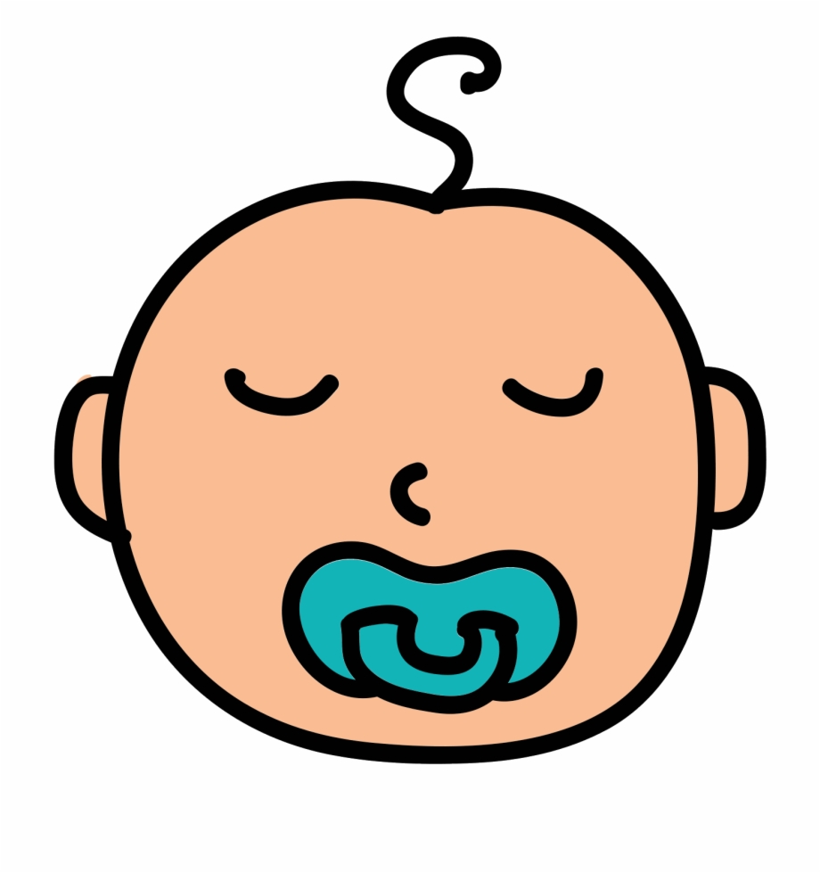 Sleeping Baby Icon Baby With Pacifier Png Clipart