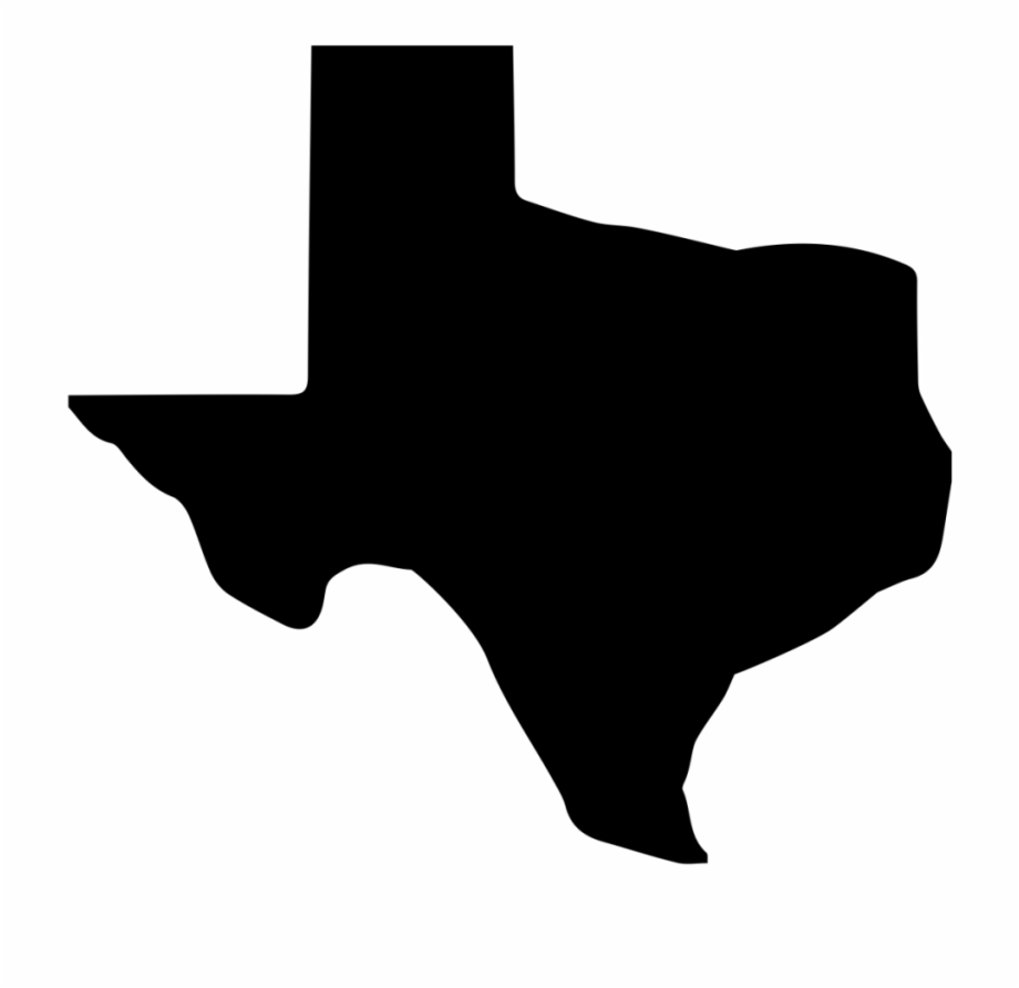 Texas Shape Poster Black Black And White Png