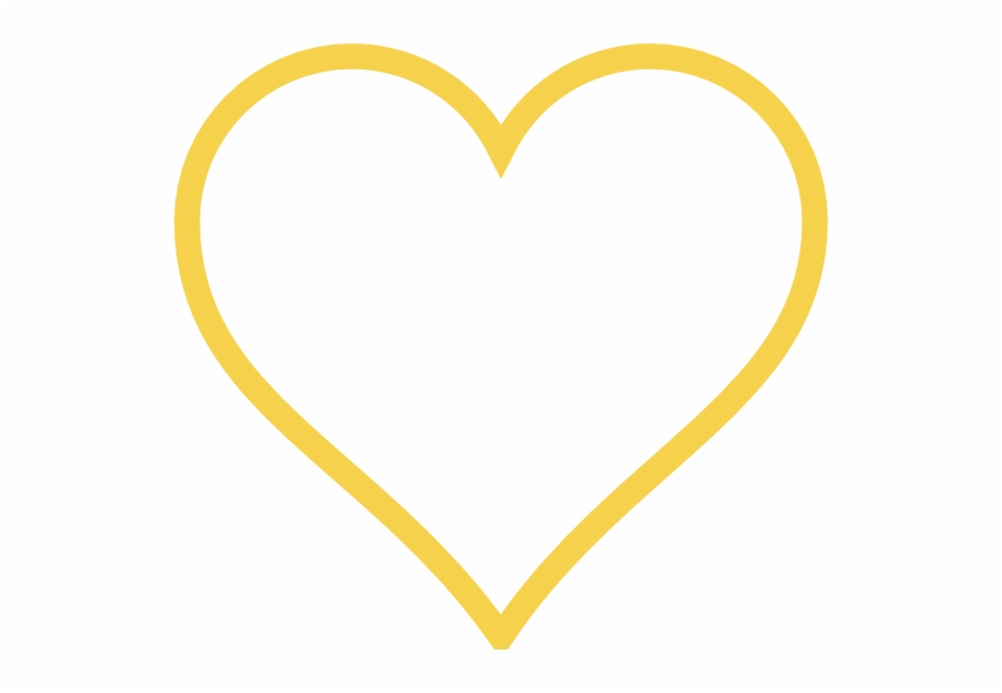 Gold Heart Outline Png