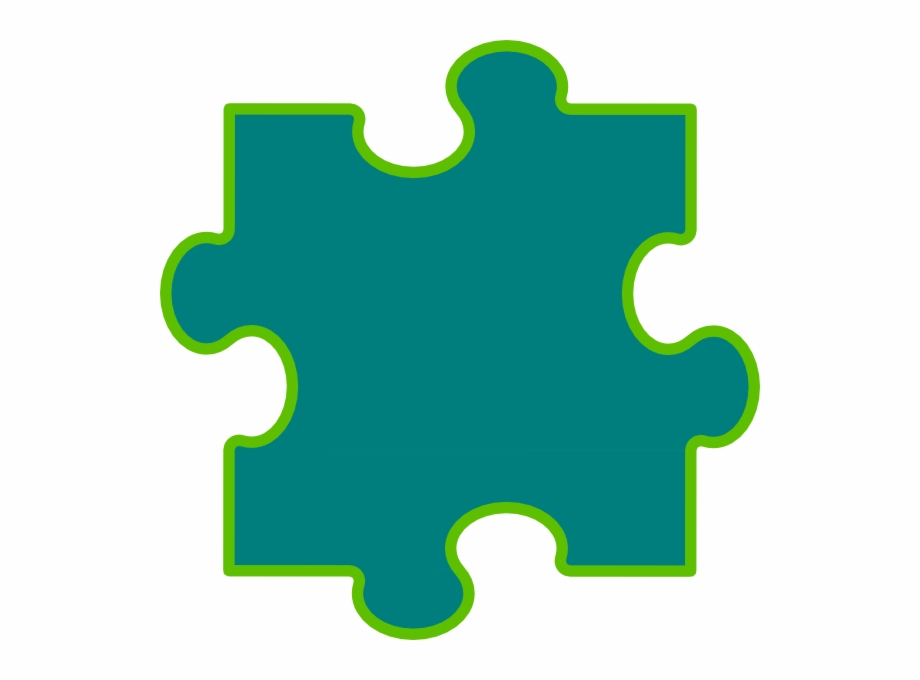 Blue Green Puzzle Piece Svg File