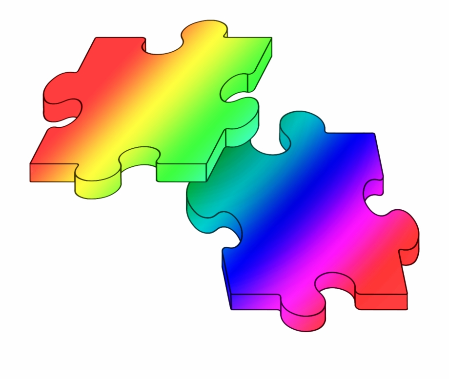 Rainbow Puzzle Pieces