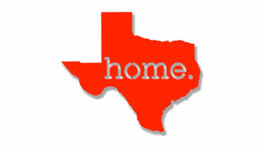 Texas Home Outline Red Texas