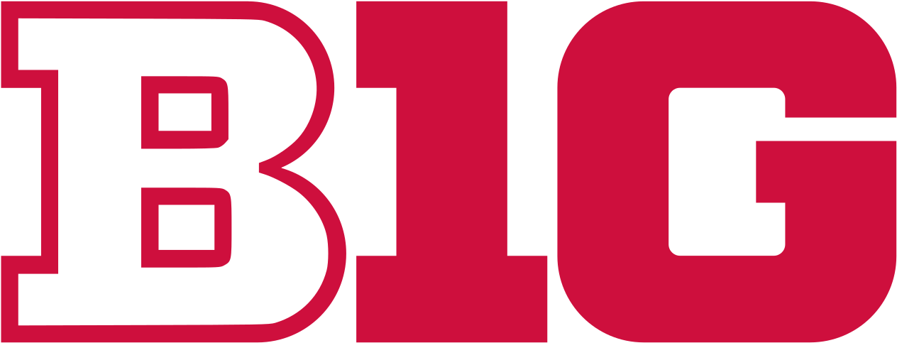 Big Ten Logo In Ohio State Colors Indiana