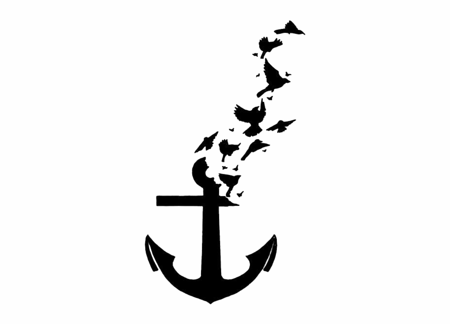 Anchor Tattoos Transparent Anchor With Birds Tattoo