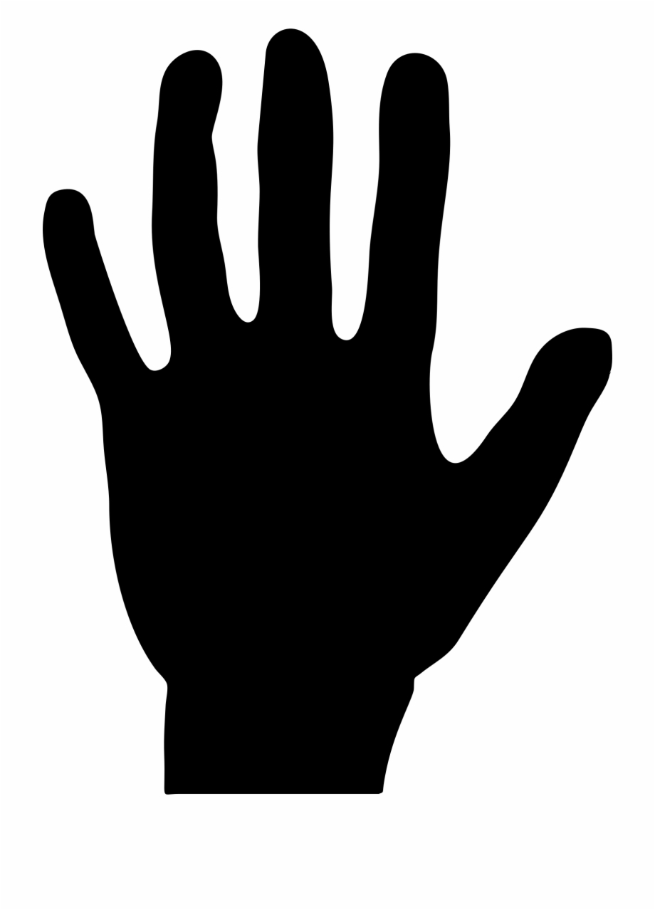silhouette hand print png
