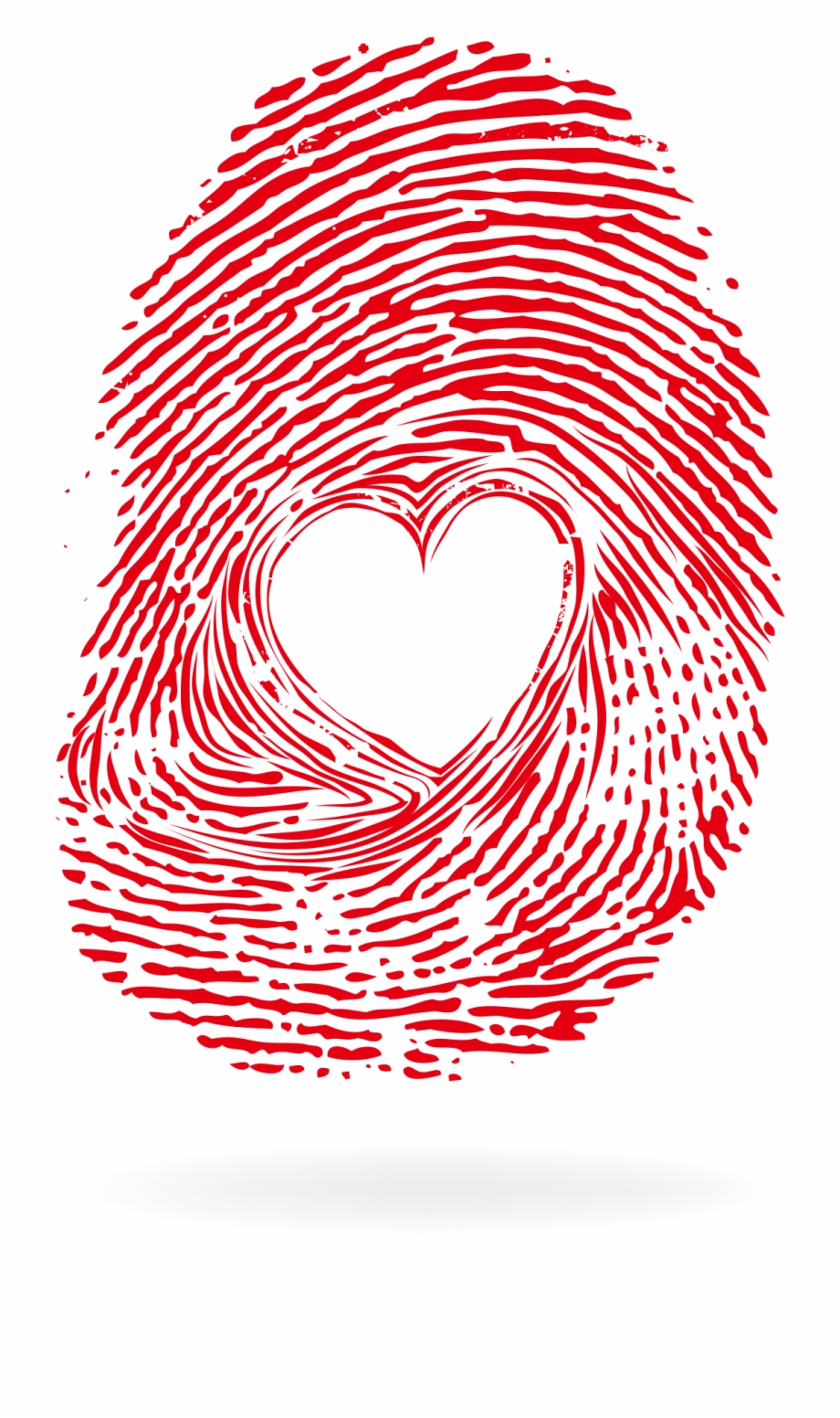 Fingerprint Transparent Creative Fingerprint With Heart