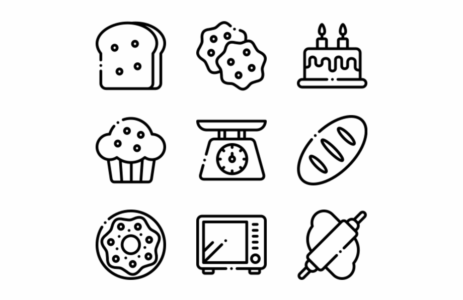 Bakery Web Design Line Icon