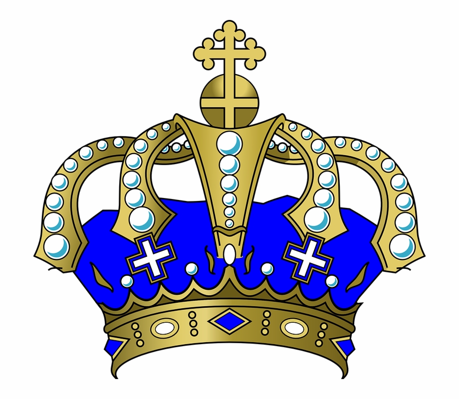 gold and blue crown

