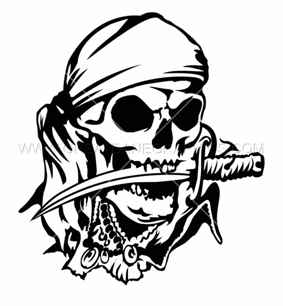 sugar skull black and white clip art