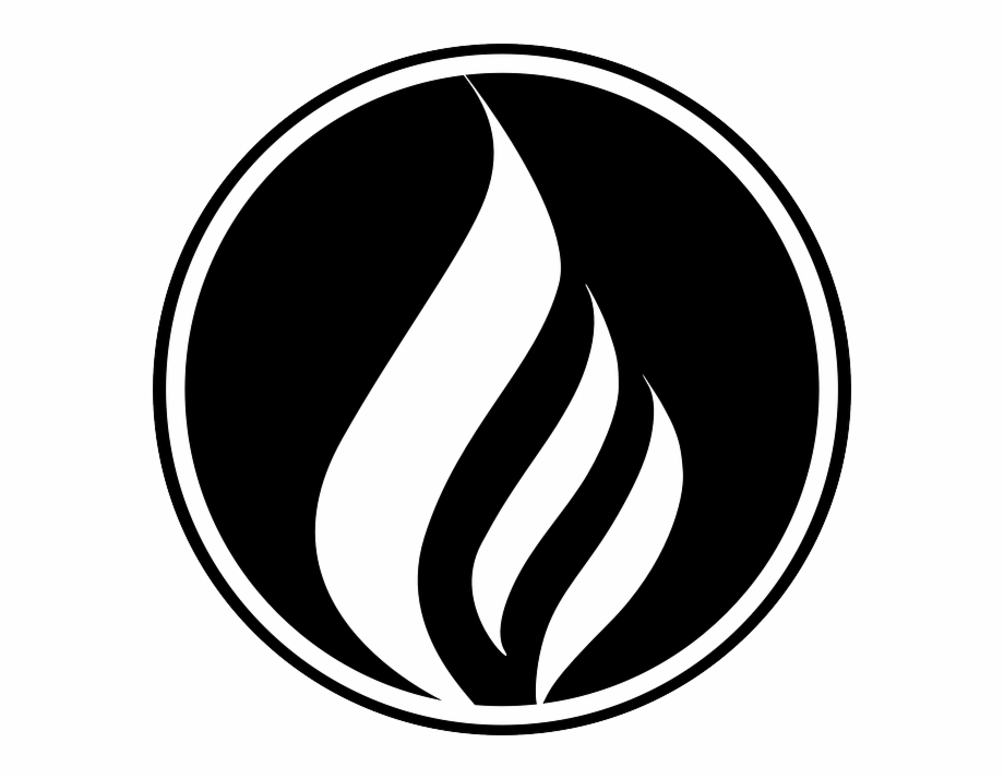 Fire Logo Clipart Black And White