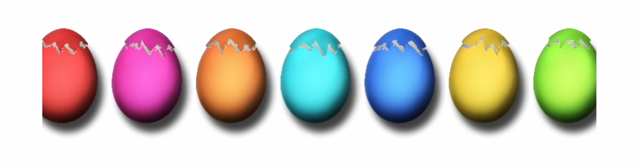 Easter Painted Eggs Cracked Png