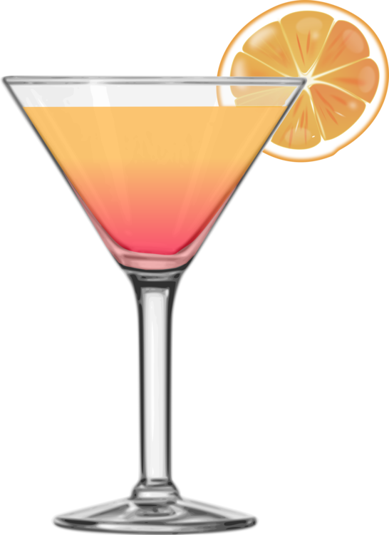Glass Martini Alcoholic Tequila Sunrise Free Clipart Monkey