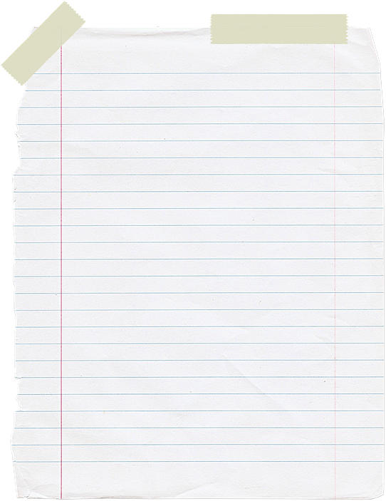 piece of notebook paper png