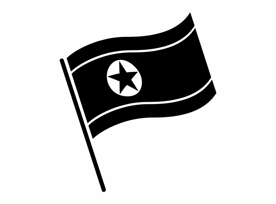 Flag Of North Korea Rubber Stamp Black Saudi