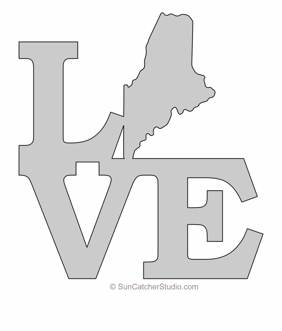 Map Outline Printable State Shape Stencil Pattern Picket