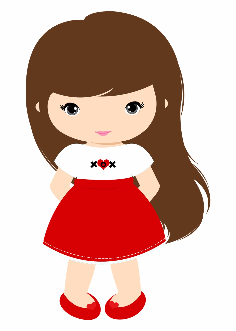 For Kids Valentines Day Girl Clipart