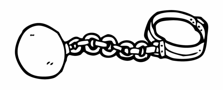 ball and chain cartoon
